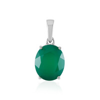 Ciondolo in argento con Onice Verde