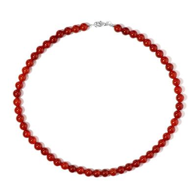 Collana in argento con Onice Rossa