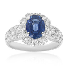 Anello in platino con Zaffiro Ceylon Blu (CIRARI)