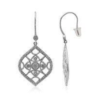 Orecchini in argento con Diamante I3 (I)