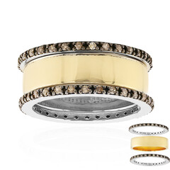 Anello in argento con Diamante Champagne I2
