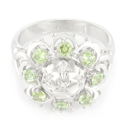Anello in argento con Demantoide Namibiano