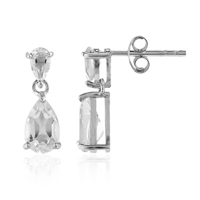 Orecchini in argento con Topazio Bianco