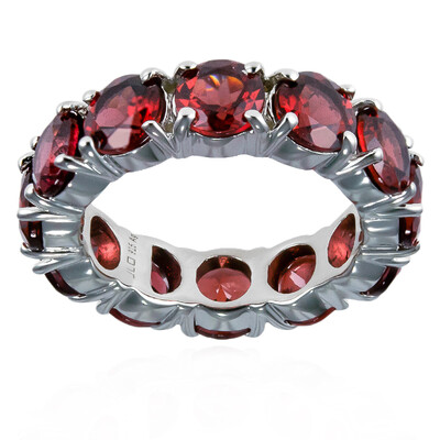Anello in argento con Granato Mozambico