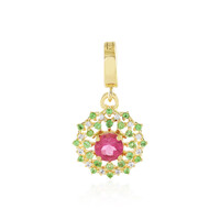 Ciondolo in argento con Tormalina Rosa Nigeriana