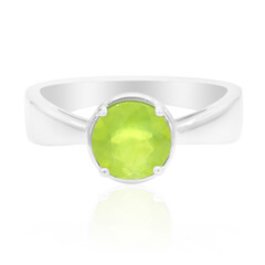 Anello in argento con Opale Verde Brasiliano