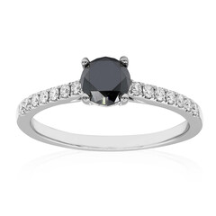 Anello in platino con Diamante Nero