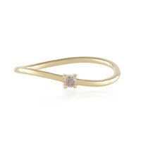 Anello in oro con Diamante Champagne SI2