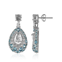 Orecchini in argento con Topazio Bianco