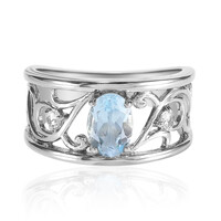 Anello in argento con Topazio Blu Cielo