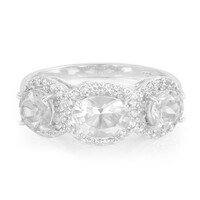 Anello in argento con Petalite