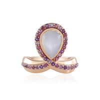 Anello in argento con Pietra di Luna Bianca (KM by Juwelo)