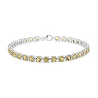 Bracciale in argento con Quarzo Miele