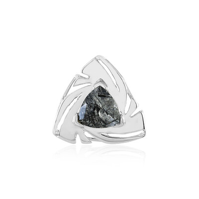 Ciondolo in argento con Quarzo Rutilato Nero (MONOSONO COLLECTION)