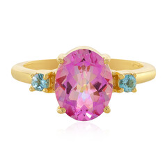Anello in argento con Topazio Anniversario