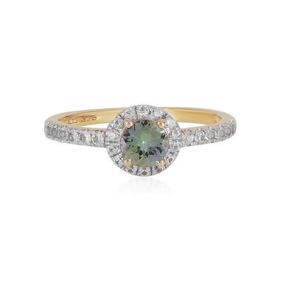Anello in oro con Tanzanite Verde