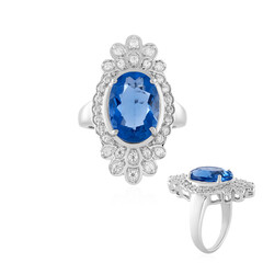 Anello in argento con Fluorite Cangiante