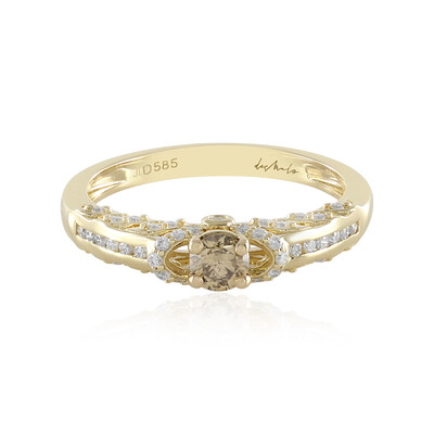 Anello in oro con Diamante Champagne I2 (de Melo)