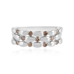 Anello in argento con Diamante Champagne I2 (de Melo)