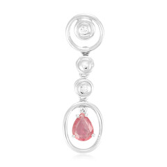 Ciondolo in argento con Zaffiro Padparadscha