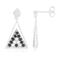 Orecchini in argento con Spinello Nero