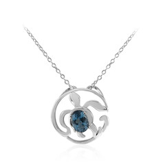 Collana in argento con Topazio Blu Londra
