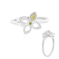 Anello in argento con Diamante Giallo SI1