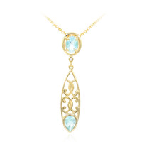 Collana in argento con Topazio Blu Cielo
