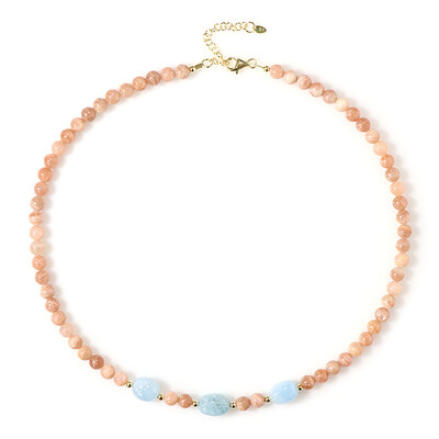 Collana in argento con Pietra di Luna Pesca