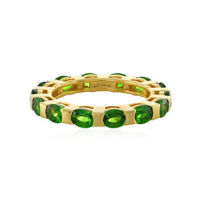 Anello in argento con Diopside Russo