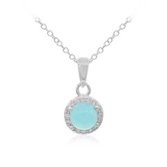 Collana in argento con Opale Blu Caraibico