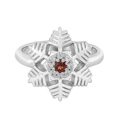 Anello in argento con Granato Mozambico