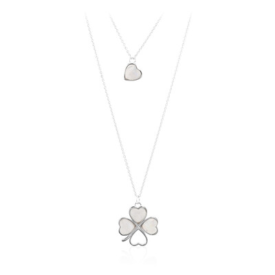 Collana in argento con Pietra di Luna Bianca