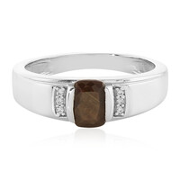 Anello in argento con Zaffiro Cioccolato