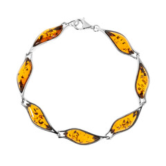 Bracciale in argento con Ambra Baltica