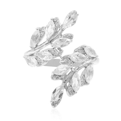 Anello in argento con Topazio Bianco