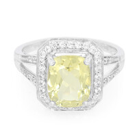 Anello in argento con Citrino Limone