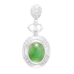 Ciondolo in argento con Crisoprasio Imperiale