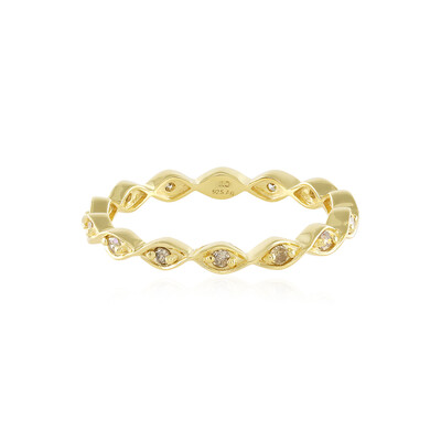 Anello in argento con Diamante Champagne I2