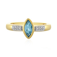 Anello in argento con Topazio Blu Svizzero