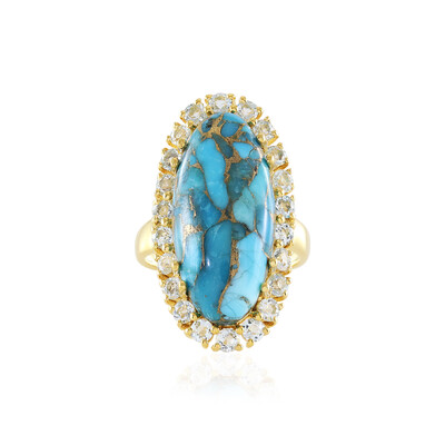 Anello in argento con Turchese Ramato Blu Mohave (Faszination Türkis)