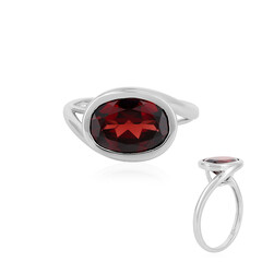 Anello in argento con Granato Mozambico