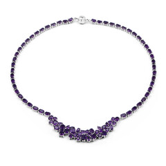Collana in argento con Ametista Zambiana