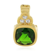 Ciondolo in argento con Diopside Russo