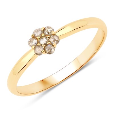 Anello in argento con Diamante Cioccolato I3