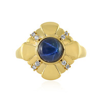 Anello in argento con Zaffiro Stellato Blu
