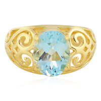 Anello in argento con Topazio Blu Cielo