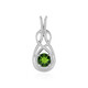Ciondolo in argento con Diopside Russo