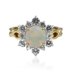 Anello in oro con Opale di Welo AAA (Adela Gold)