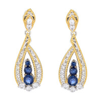 Orecchini in argento con Zaffiro Blu (Gems en Vogue)
